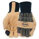 Boss Arctik Guard Leather Glove w/cuff, Large