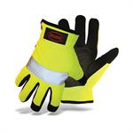 Lined Hi-Vis Touchscreen Mechanic Syn Leather Palm Medium