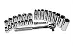 Metric 3/8 Dr Socket Set 26 Pc