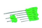 Screwdriver Set 8 Pc Neon Grn