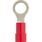VINYL INSULATED RING TERMINAL 8 GA 3/8 STUD RED