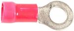 VINYL INSULATED RING TERMINAL 8 GA 5/16 STUD RED