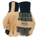 Boss Arctik Guard Leather Glove w/cuff, Large