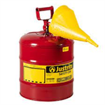 Justrite 5gal Safety Gas Can w/funnel