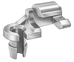 White Nylon Door Lock Rod Clips RH 25pc.
