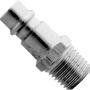 Milton V Style Hi-Flo 1/4^ Male Plug 2pc/use steel sub