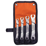 Ratcheting Line Wrench Set 4pc