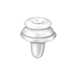 White Nylon Door Panel Retainers 25pc.