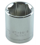 Socket 1/4 Dr Met Sh 6 Pt 15MM