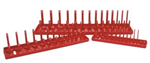 3 Pc SAE Socket Holder Set; Red