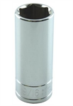 Socket 1/4 Dr Deep 6 Pt 9/16in